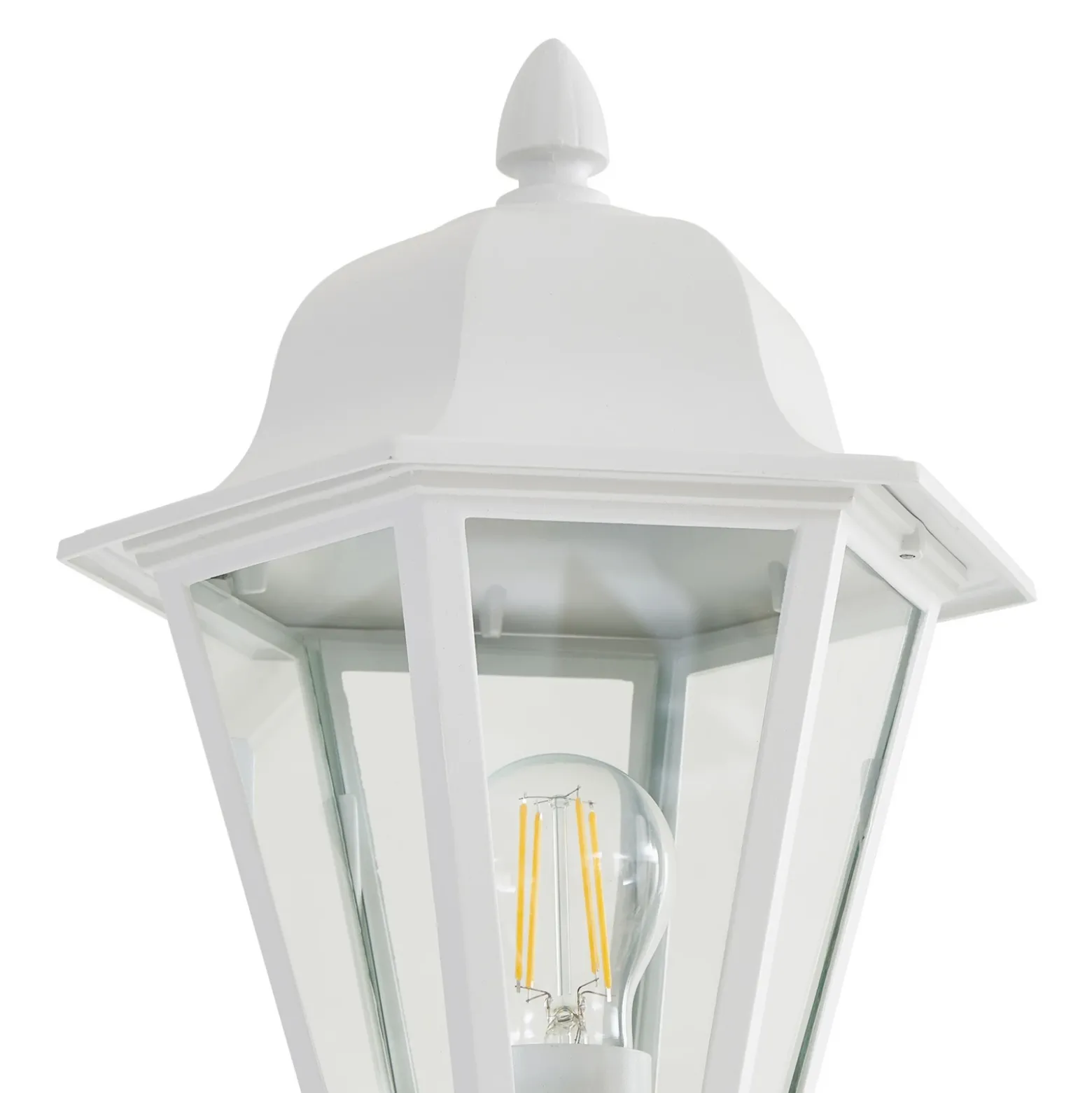 Lámpara de exterior Edana de Lindby, 211 cm, blanca, metal, E27, IP44