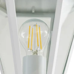 Lámpara de exterior Edana de Lindby, 211 cm, blanca, metal, E27, IP44