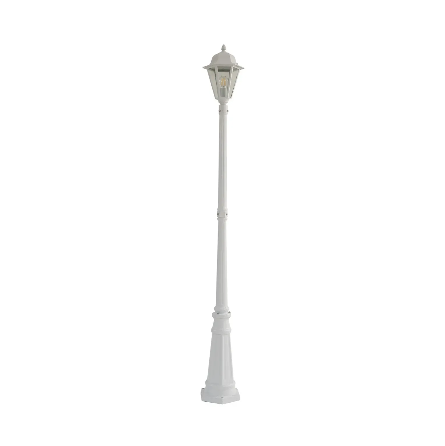 Lámpara de exterior Edana de Lindby, 211 cm, blanca, metal, E27, IP44