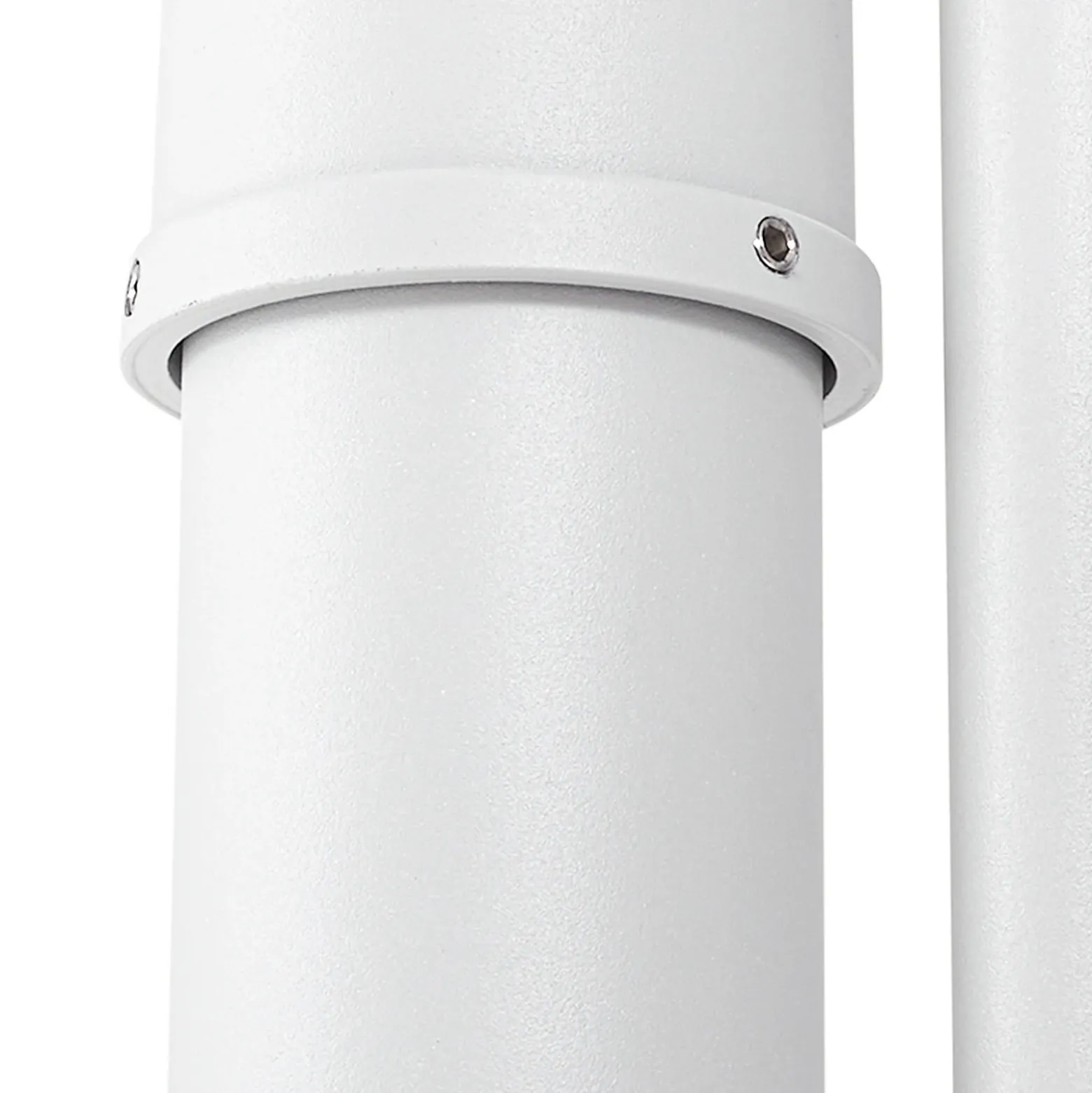 Lámpara de exterior Lindby Daphne, 220 cm, blanca, metal, E27