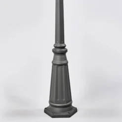 lámpara de exterior Lindby Edana, 212 cm, 3 luces, antracita, E27, IP44