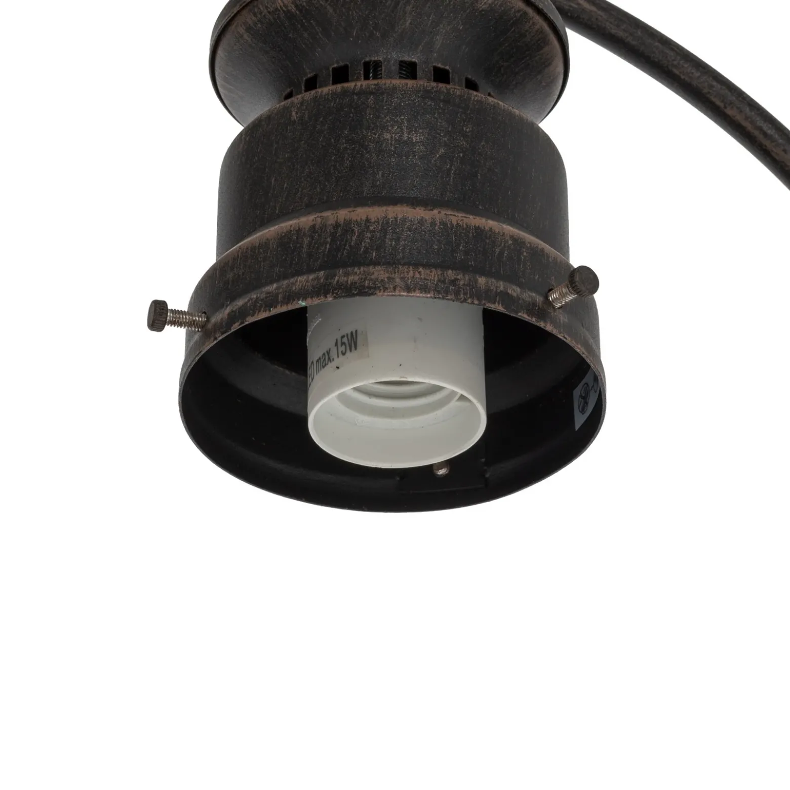 Lámpara de exterior Lindby Eddie, 198 cm, óxido, metal, IP44, E27