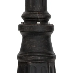 Lámpara de exterior Lindby Eddie, 198 cm, óxido, metal, IP44, E27