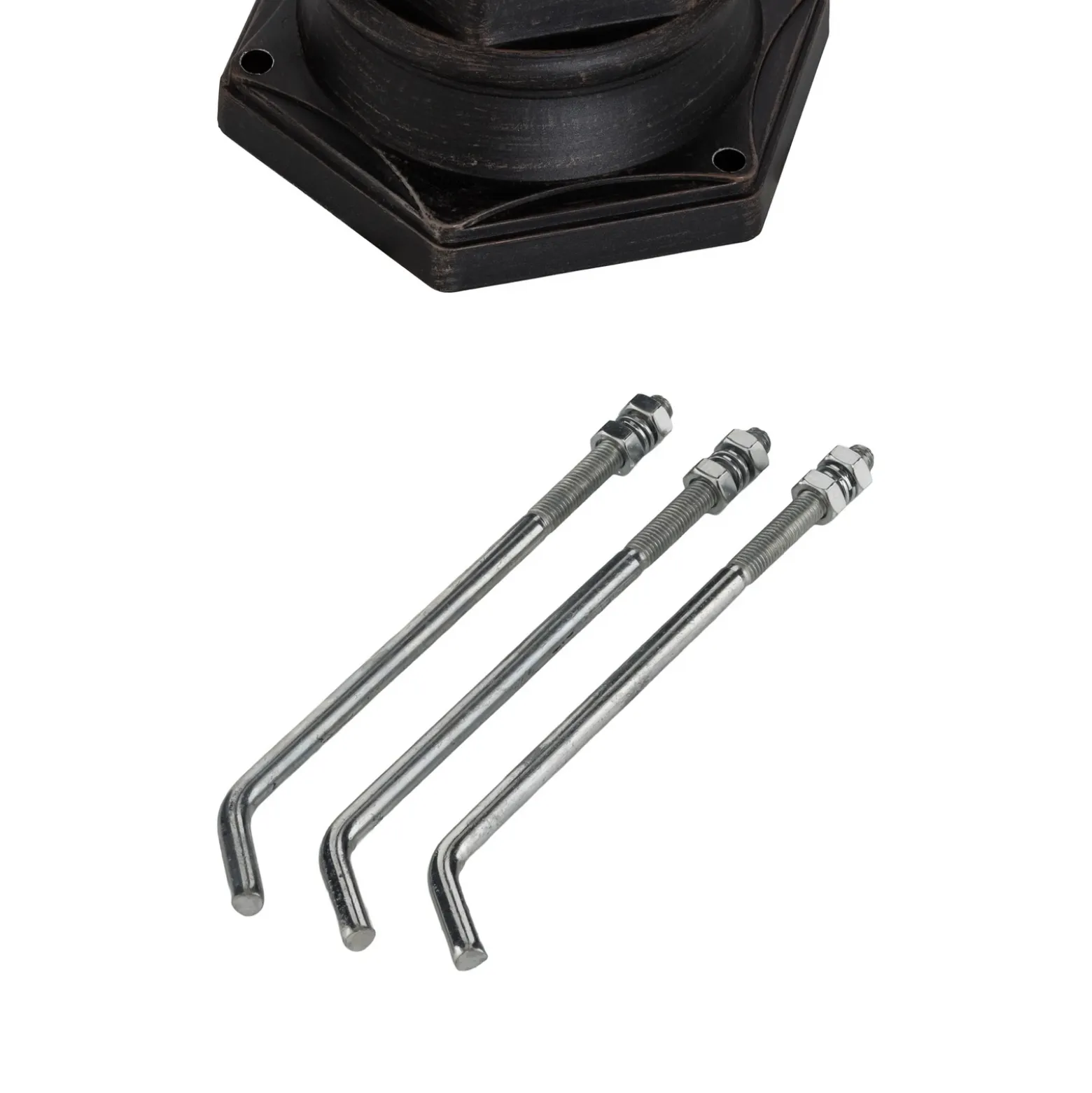 Lámpara de exterior Lindby Eddie, 198 cm, óxido, metal, IP44, E27