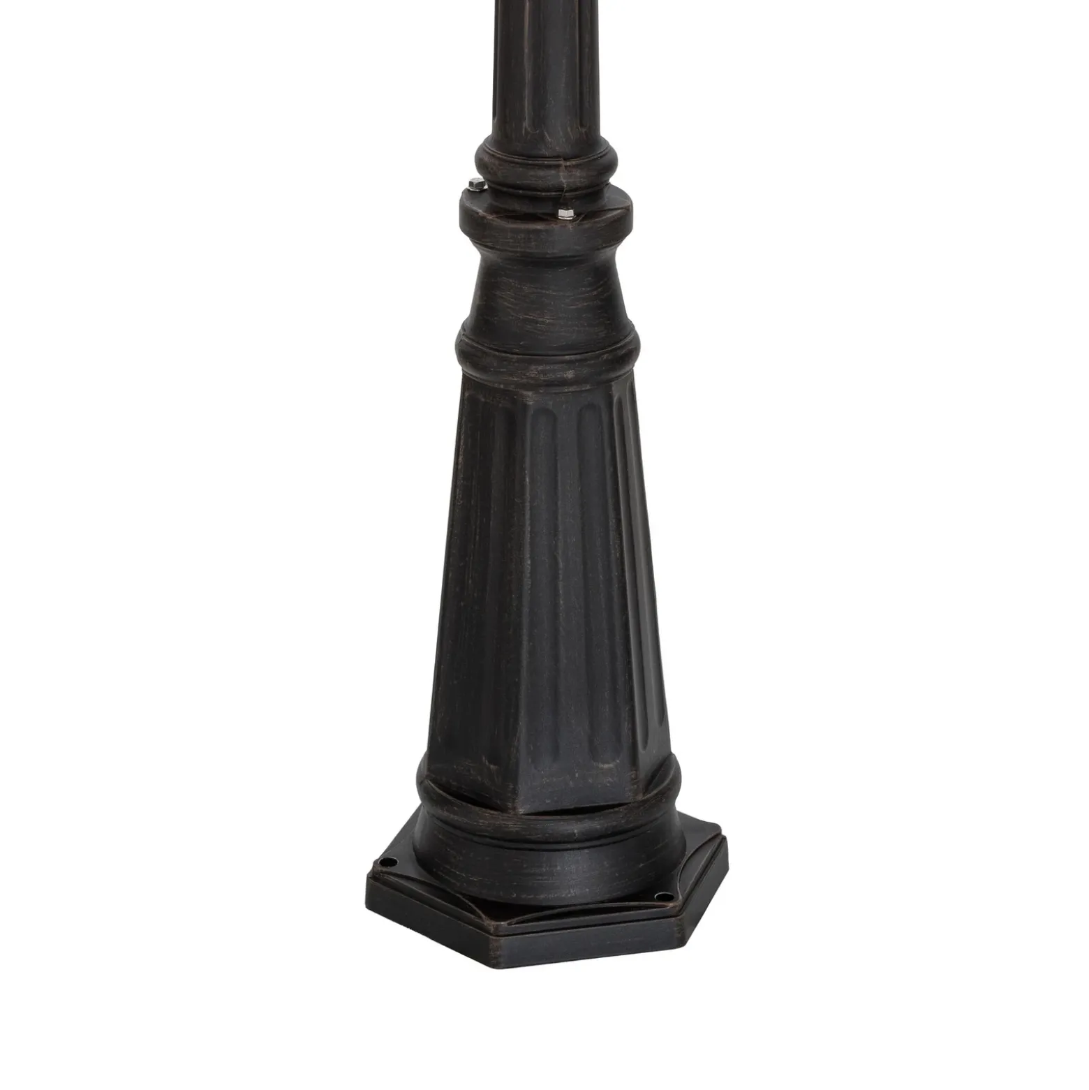 Lámpara de exterior Lindby Eddie, 198 cm, óxido, metal, IP44, E27