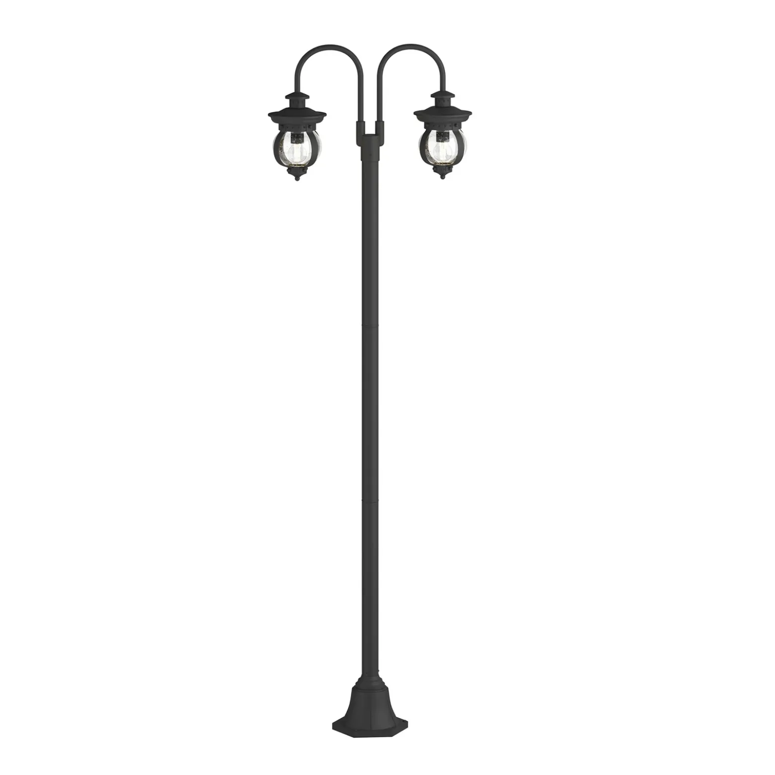 Lámpara de exterior Lindby Farley, 215 cm, 2 luces, IP44, E27