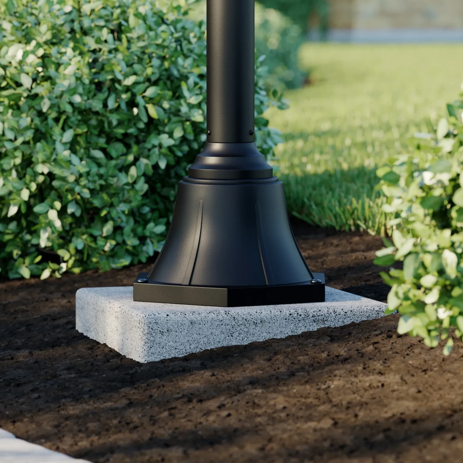 Lámpara de exterior Lindby Farley, 215 cm, 2 luces, IP44, E27