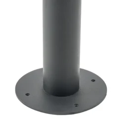 Lámpara de exterior Lindby Zayn, negra, 1 luz, altura 220 cm, IP65