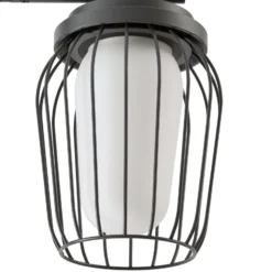 Lámpara de exterior Lucande Chandan, altura 215 cm, color antracita, 2 luces.