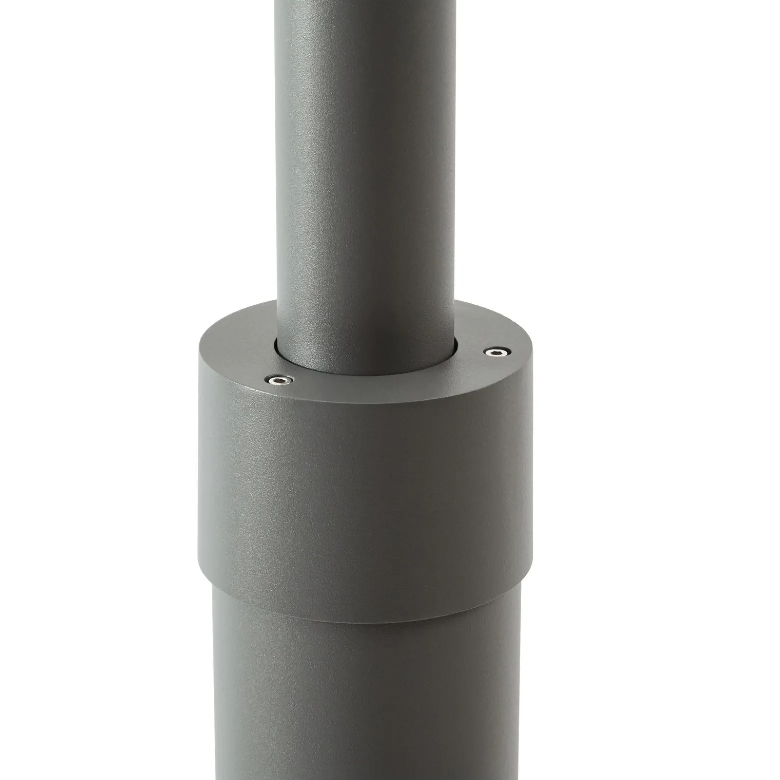 Lámpara de exterior Lucande Chandan, altura 215 cm, color antracita, 2 luces.
