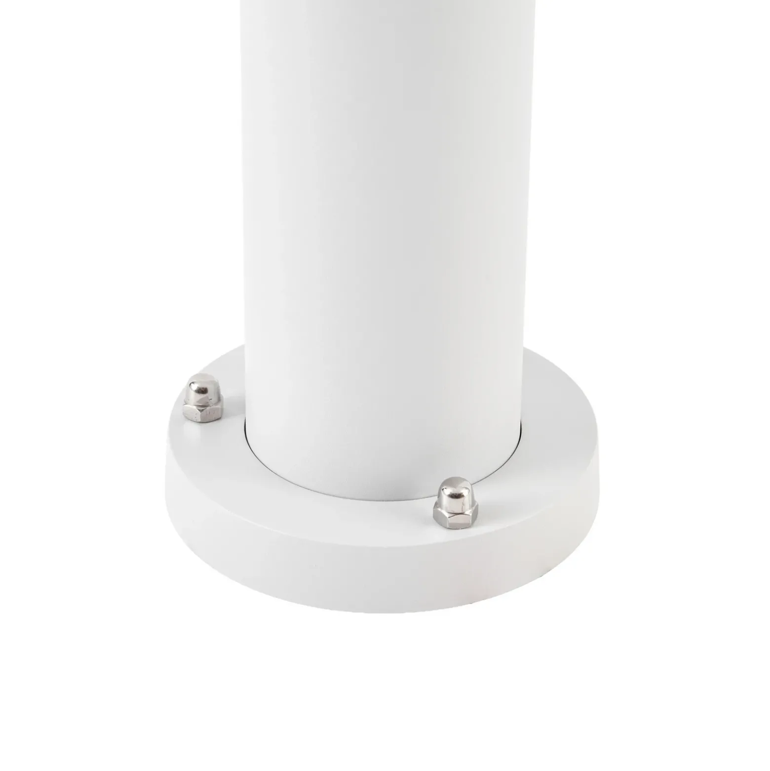 Lámpara de exterior Lucande Siveta, altura 240 cm, 3 luces, gris claro
