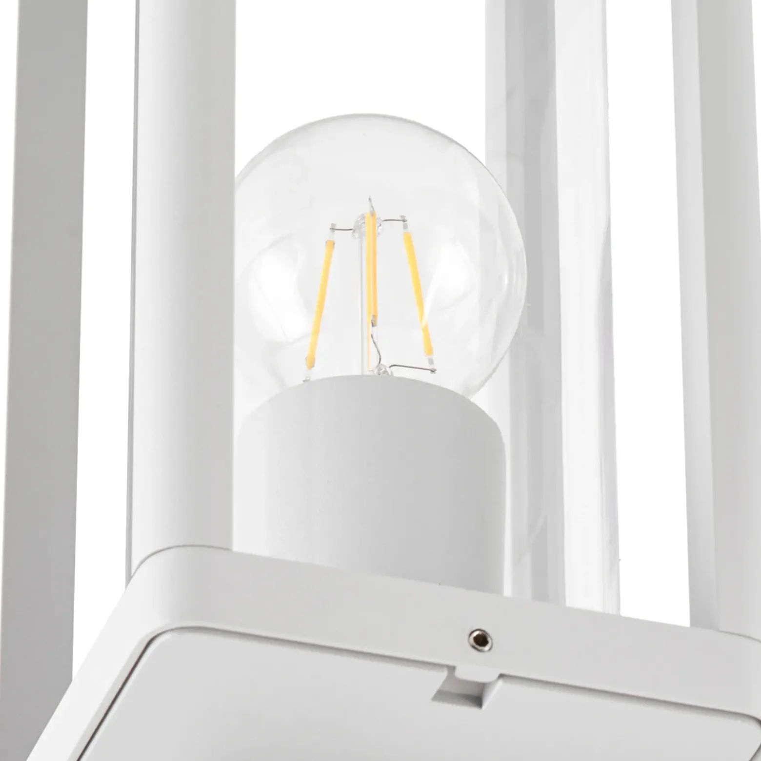 Lámpara de exterior Lucande Siveta, altura 240 cm, 3 luces, gris claro