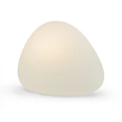 Lámpara de exterior Stone S, 45 x 30 cm, blanca, plástico, IP44