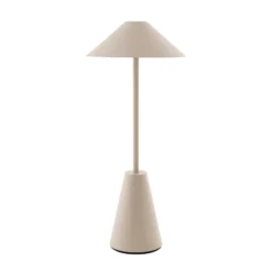 Lámpara de mesa exterior recargable Cannes de Globen Lighting, beige, IP54