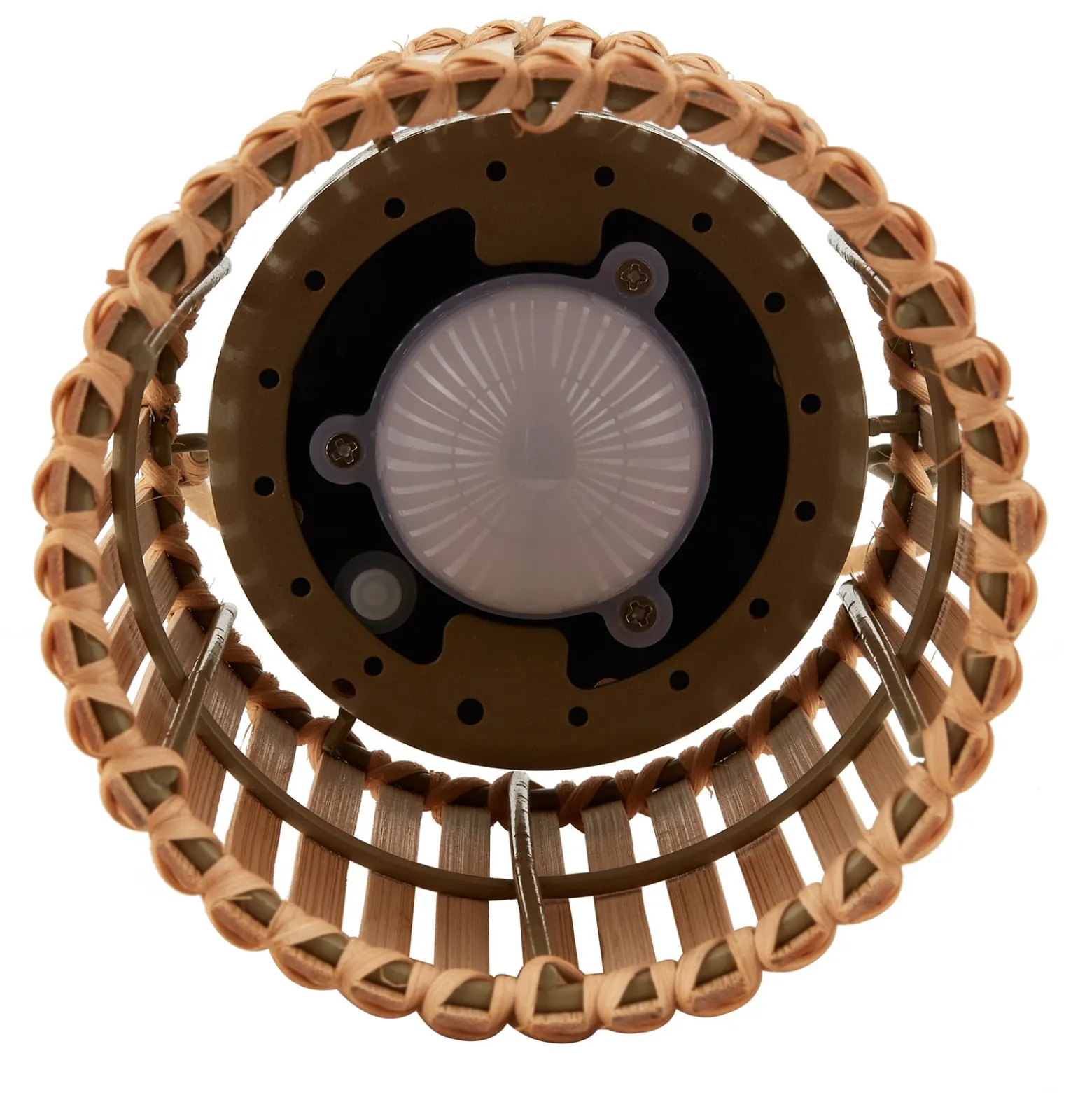 Lámpara de mesa LED Amaria de Lindby, bambú, Ø 12 cm