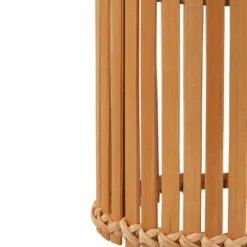 Lámpara de mesa LED Amaria de Lindby, bambú, Ø 12 cm