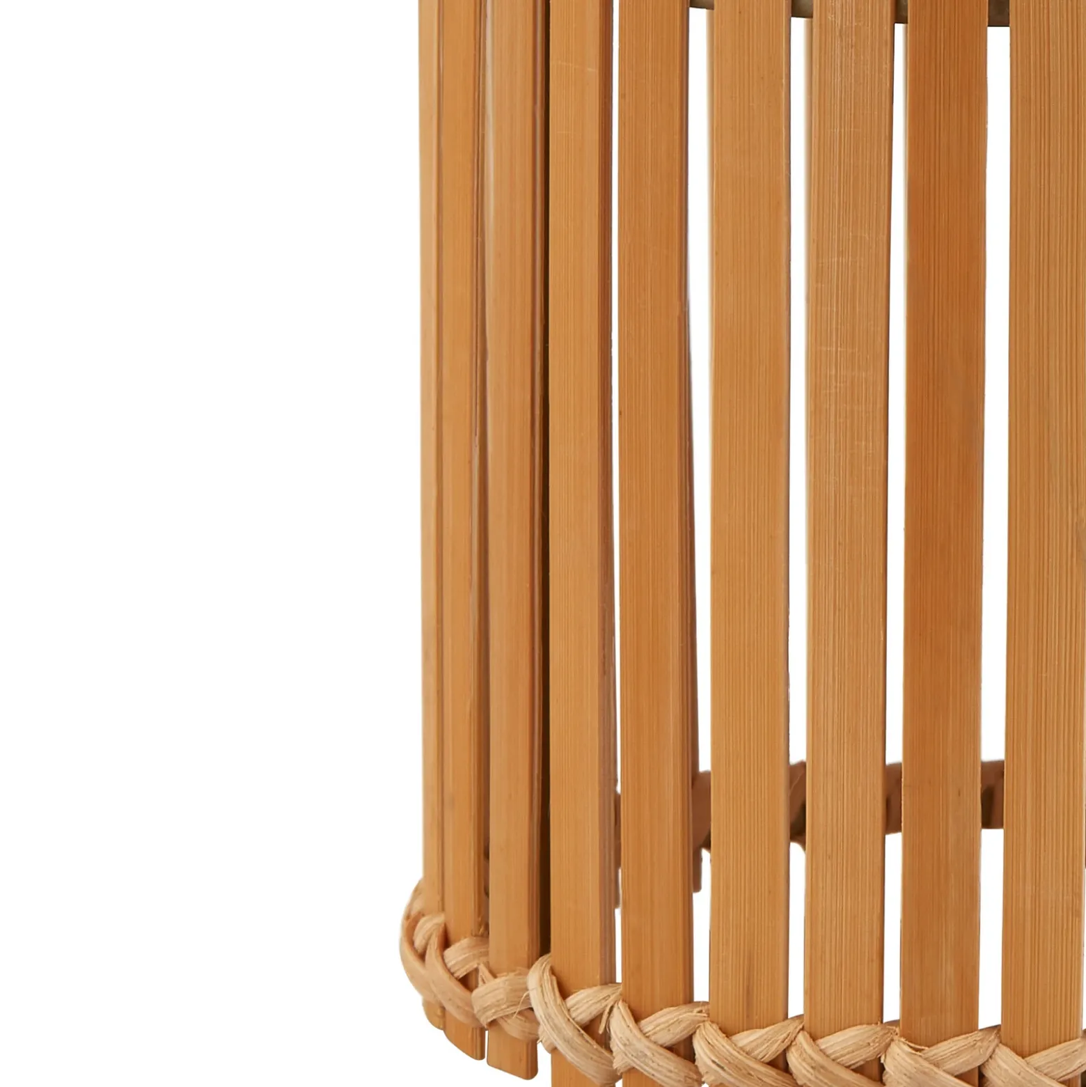 Lámpara de mesa LED Amaria de Lindby, bambú, Ø 12 cm