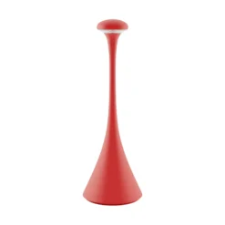 Lámpara de mesa LED batería Nudrop IP54 rojo fuego