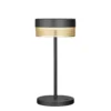 Lámpara de mesa LED Batería recargable de malla, altura 30cm negro/oro