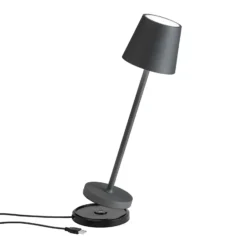 Lámpara de mesa LED 5099, batería recargable IP54 atenuable grafito