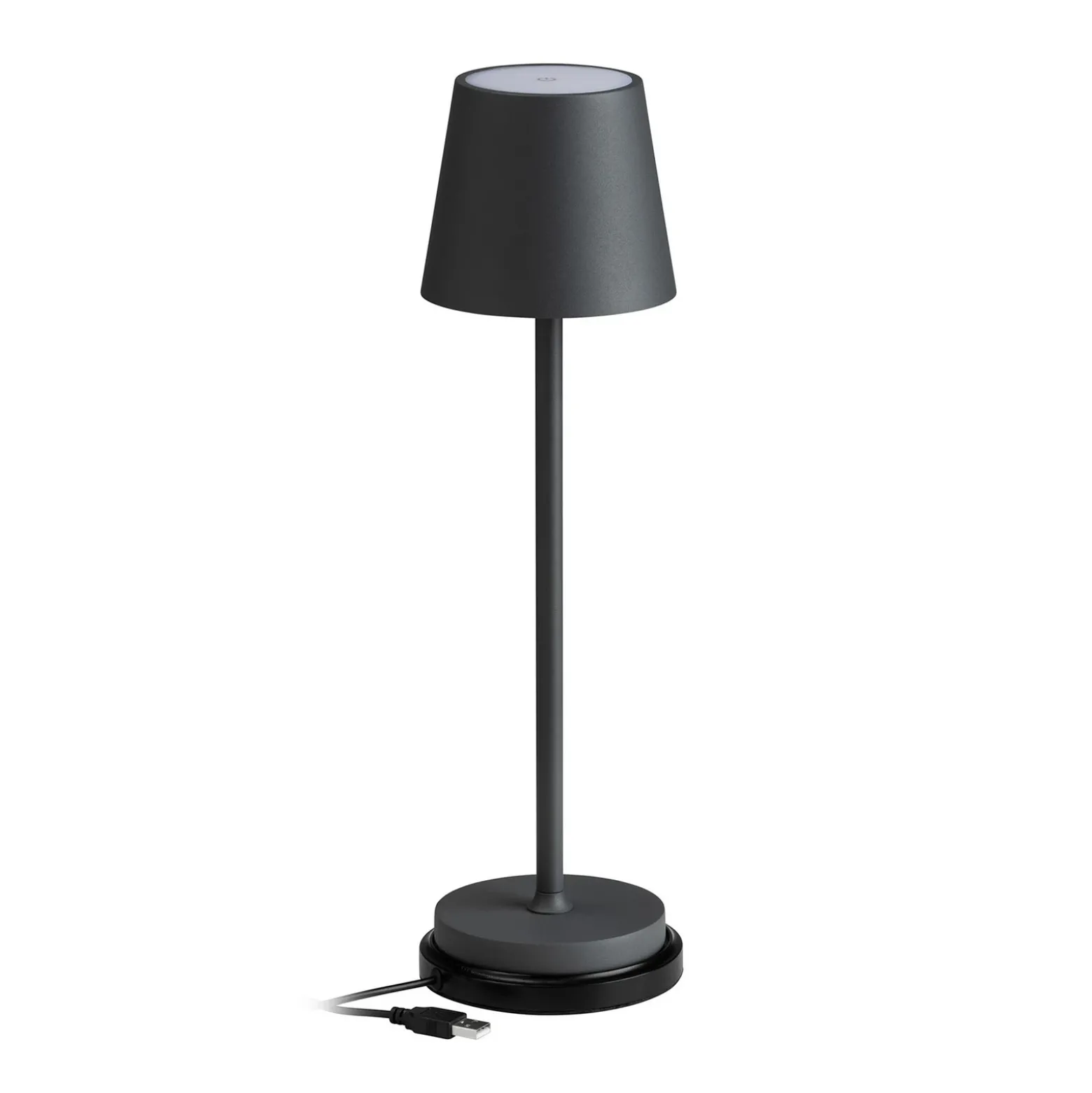 Lámpara de mesa LED 5099, batería recargable IP54 atenuable grafito