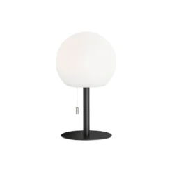 Lámpara de mesa LED batería Trivento, negro arena