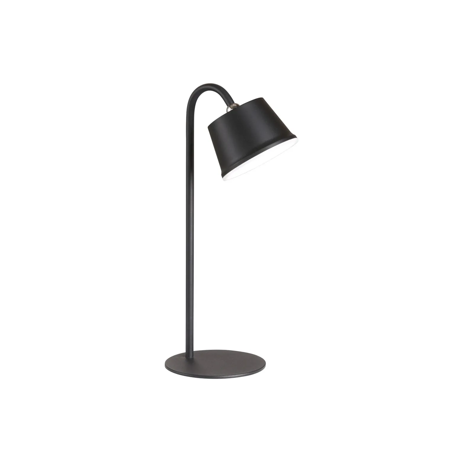 Lámpara de mesa LED batería Voet, dim negro arena