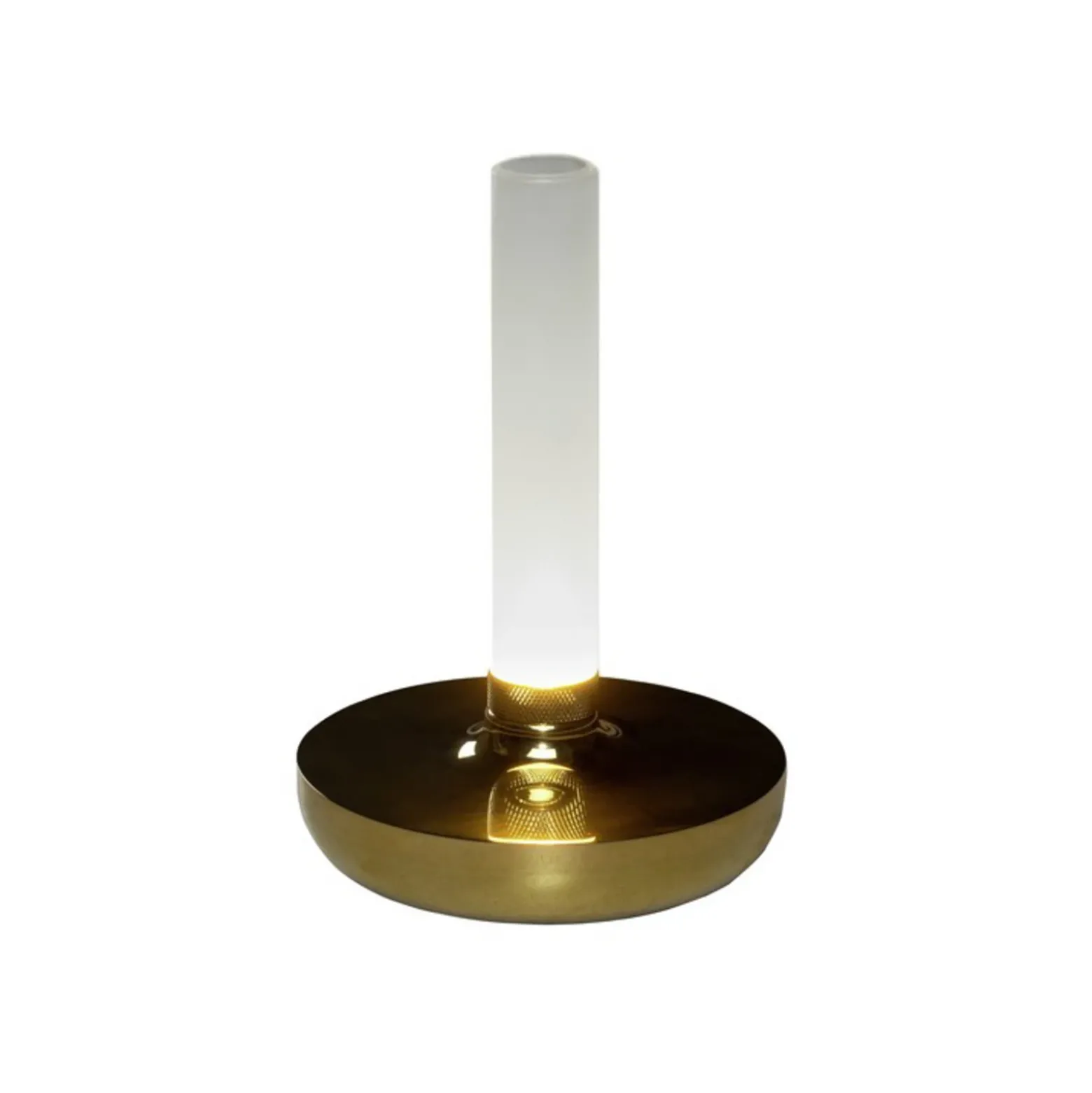 Lámpara de mesa LED Biarritz IP54 batería CCT, oro
