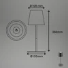 Lámpara de mesa LED con batería 7508015, antracita 2.700 K IP44 Touchdim
