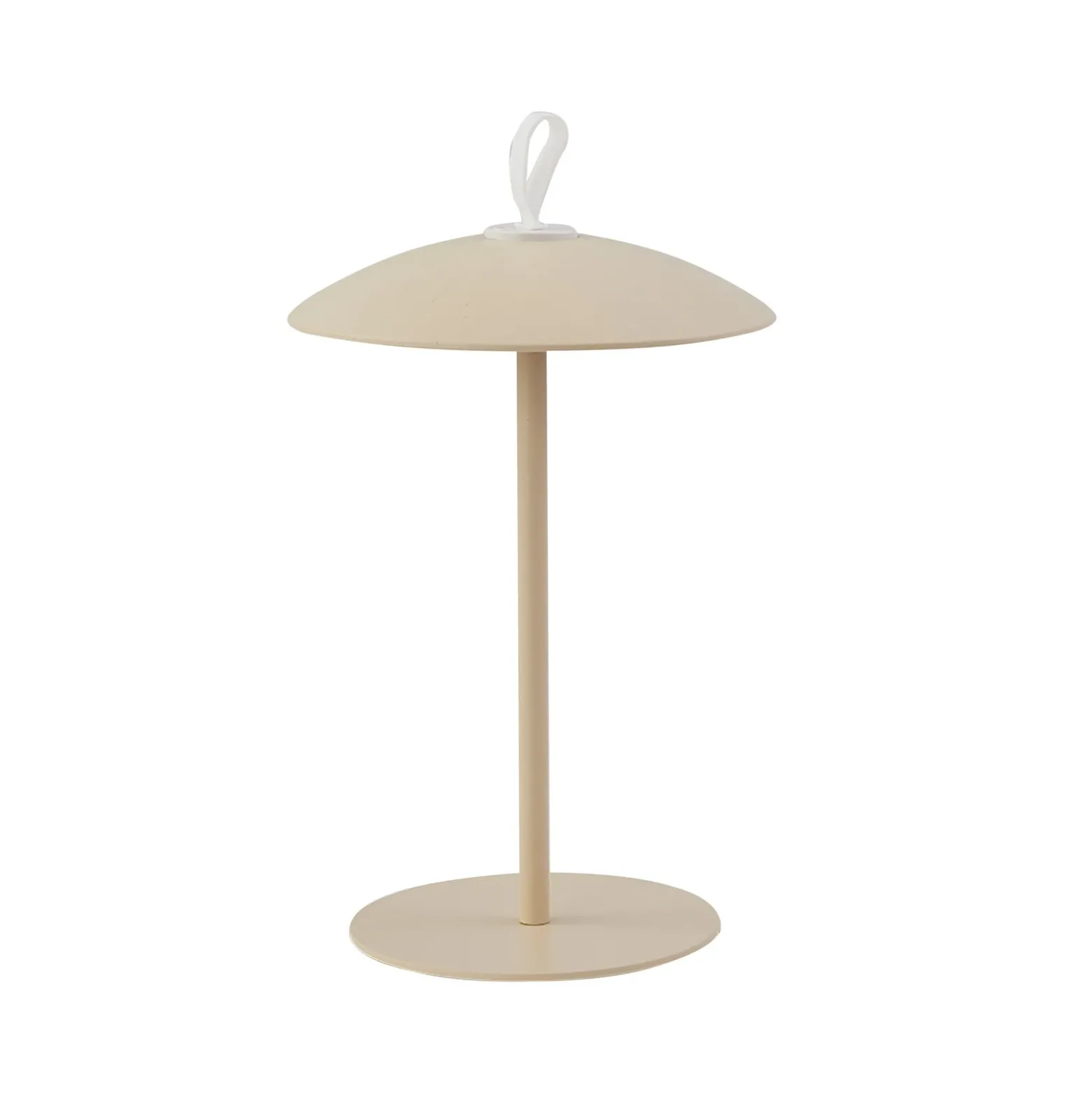 Lámpara de mesa LED con batería de Lindby Kanani, beige, atenuable