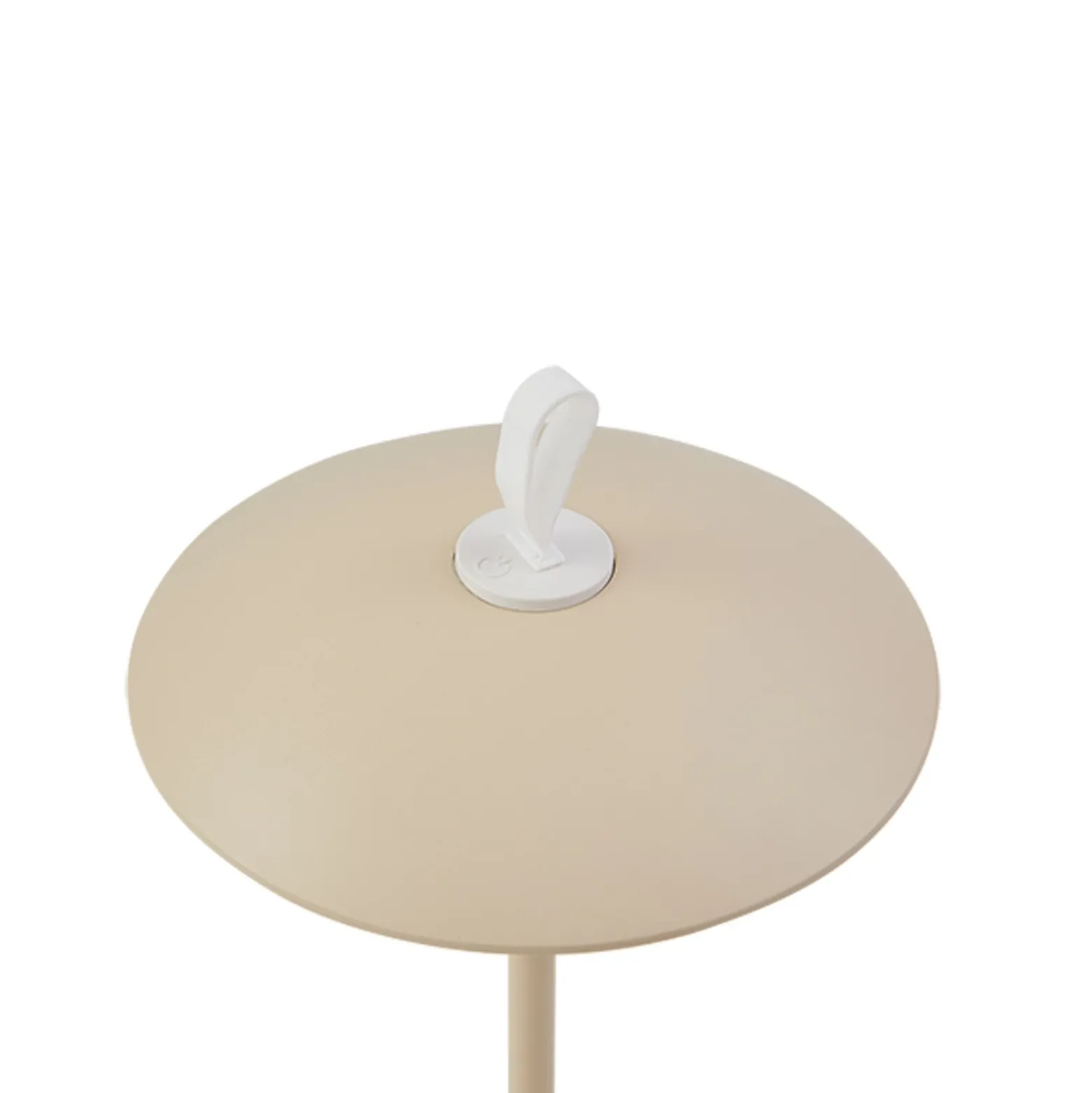 Lámpara de mesa LED con batería de Lindby Kanani, beige, atenuable