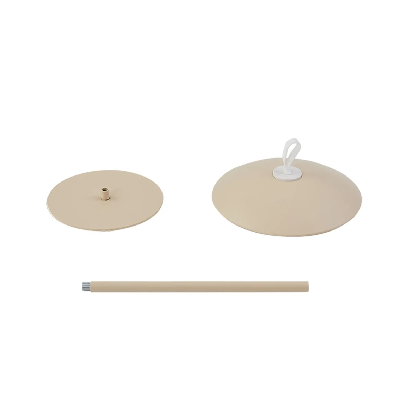 Lámpara de mesa LED con batería de Lindby Kanani, beige, atenuable