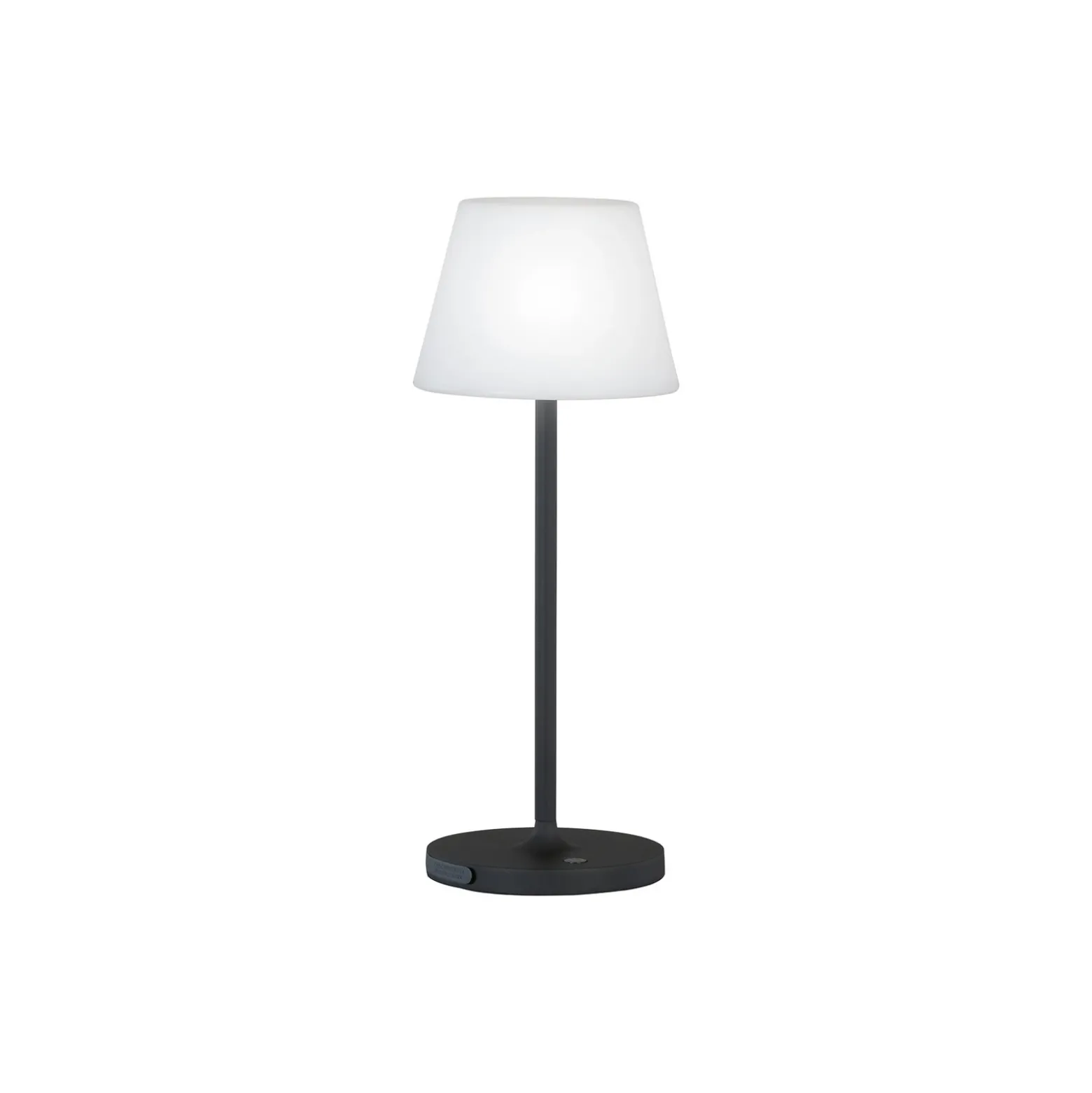 Lámpara de mesa LED con batería Flus, negro/blanco