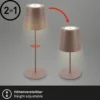 Lámpara de mesa LED con batería 7508012, marrón, 2.700 K IP44 Regulador táctil
