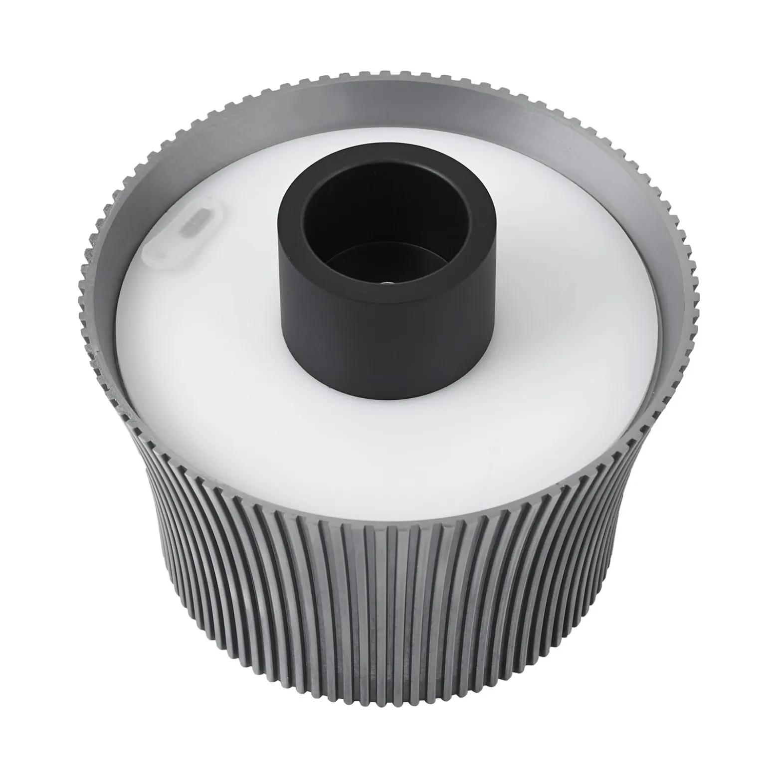 Lámpara de mesa LED con batería recargable Lindby Linor, gris humo, USB,