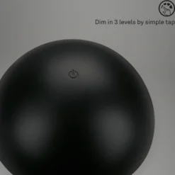 Lámpara de mesa LED Fungo, recargable, negra