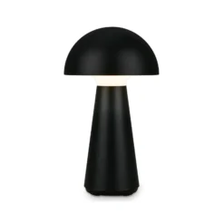 Lámpara de mesa LED Fungo, recargable, negra