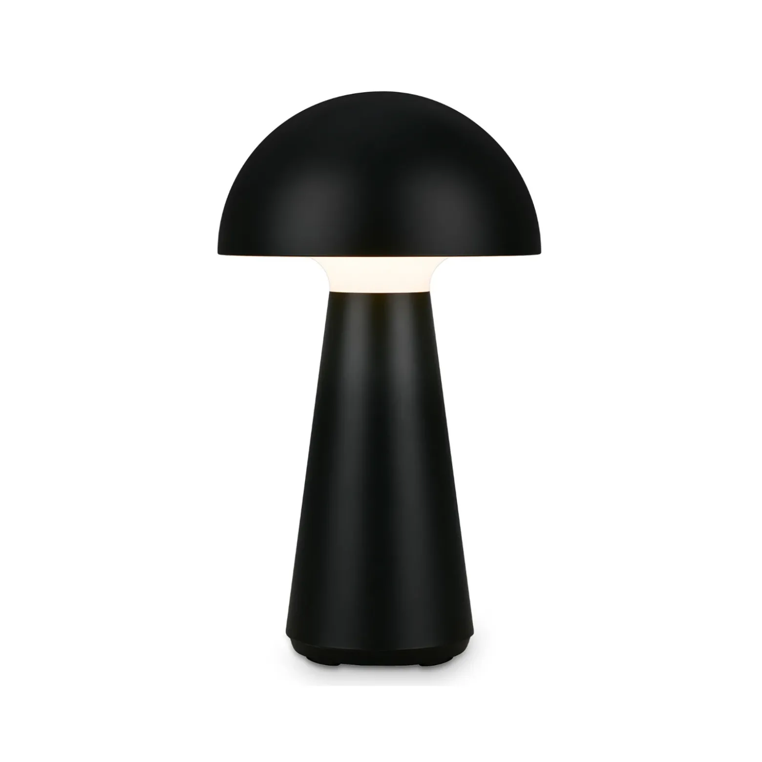 Lámpara de mesa LED Fungo, recargable, negra