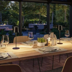 Lámpara de mesa LED Gilo de Paulmann, negra, plástico, IP44