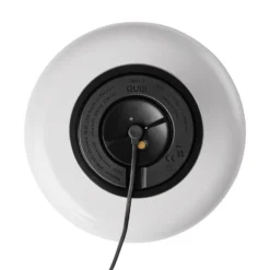 Lámpara de mesa LED Gubi Obello, blanco perla, IP44, cristal