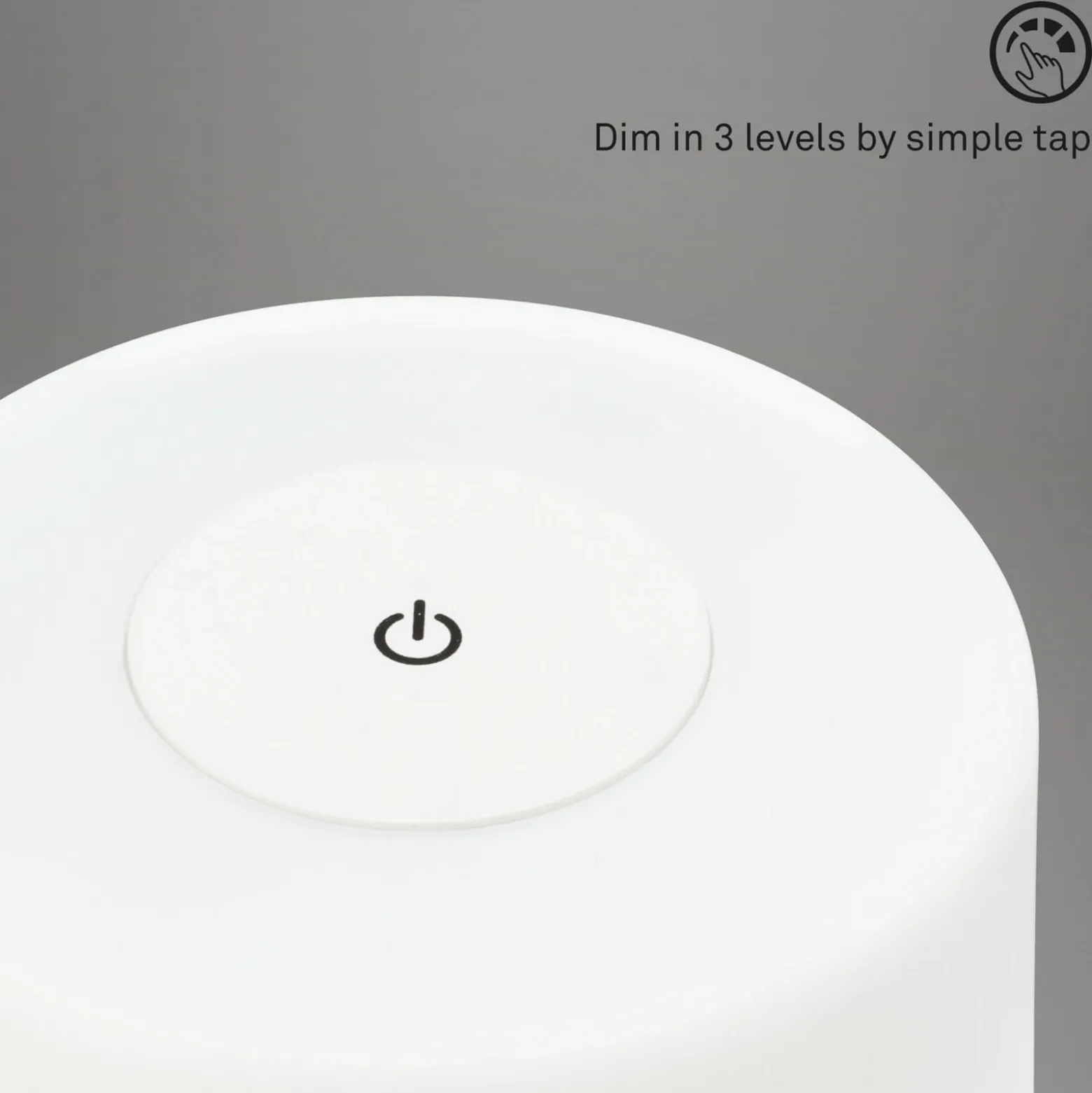 Lámpara de mesa LED Halo, a pilas, blanca
