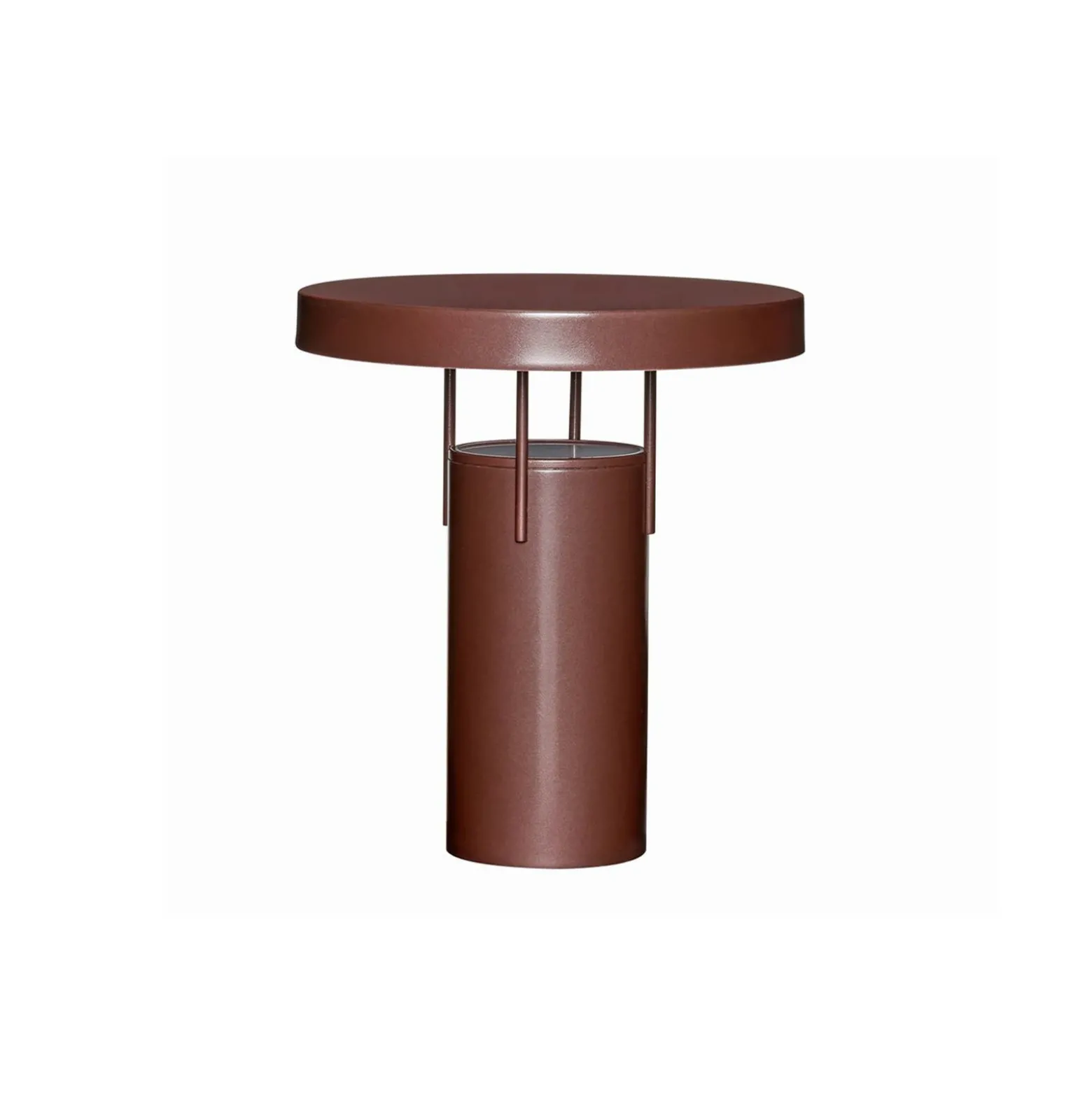 lámpara de mesa LED HÜBSCH BringMe, burdeos metalizado, 28 cm