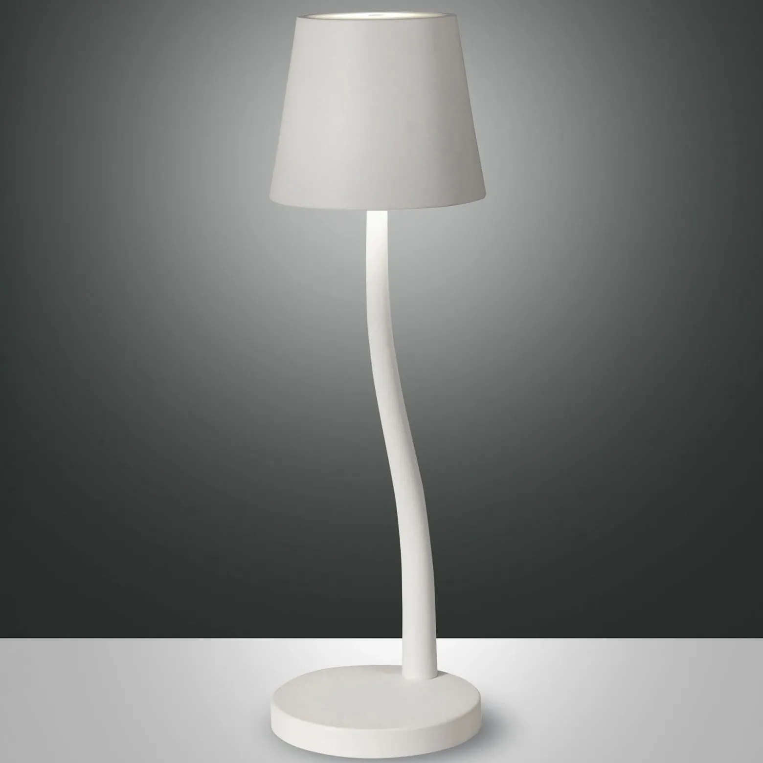 Lámpara de mesa LED Judy, batería, IP54, blanco