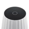 Lámpara de mesa LED Lindby Esali, blanca, ranuras, 29 cm