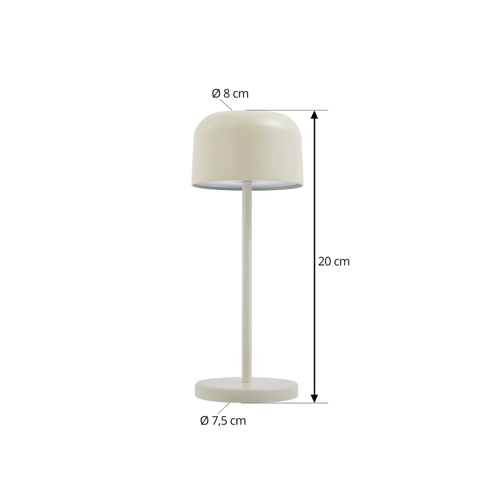 Lámpara de mesa LED Lucande Quill, beige, CCT, atenuable