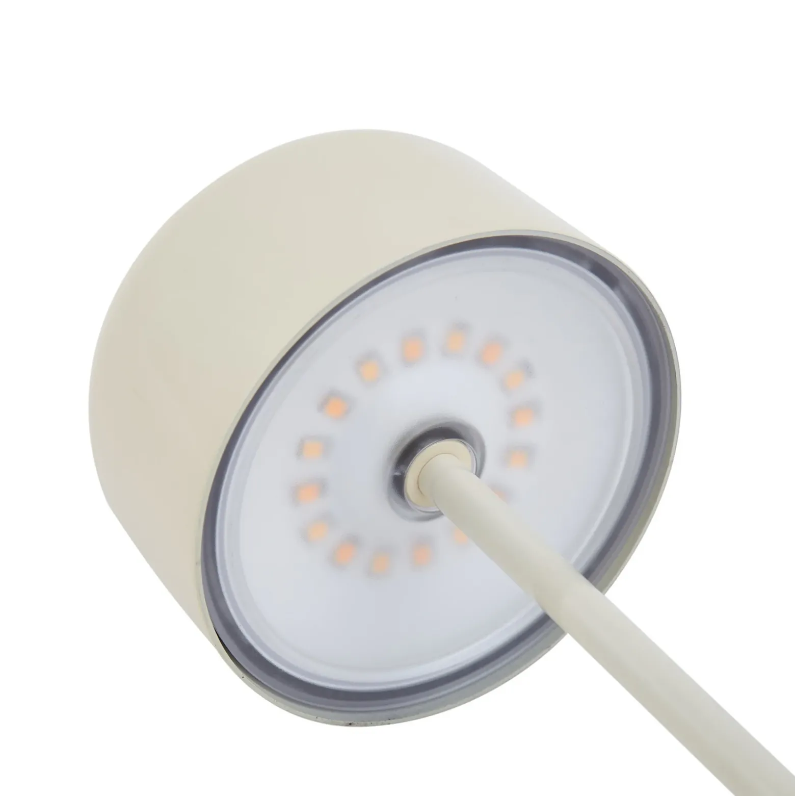 Lámpara de mesa LED Lucande Quill, beige, CCT, atenuable