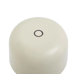 Lámpara de mesa LED Lucande Quill, beige, CCT, atenuable