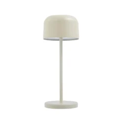 Lámpara de mesa LED Lucande Quill, beige, CCT, atenuable