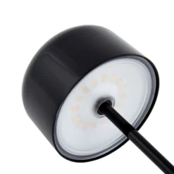 Lámpara de mesa LED Lucande Quill, negra, CCT, atenuable