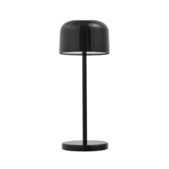 Lámpara de mesa LED Lucande Quill, negra, CCT, atenuable